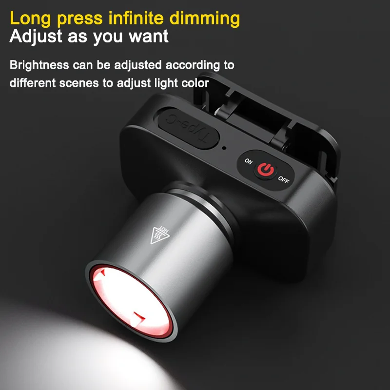 

Portable USB Rechargeable Headlamp 3 Lighting Modes Outdoor Long Range Headlight Head Flashlight for Camping Hiking Fishing