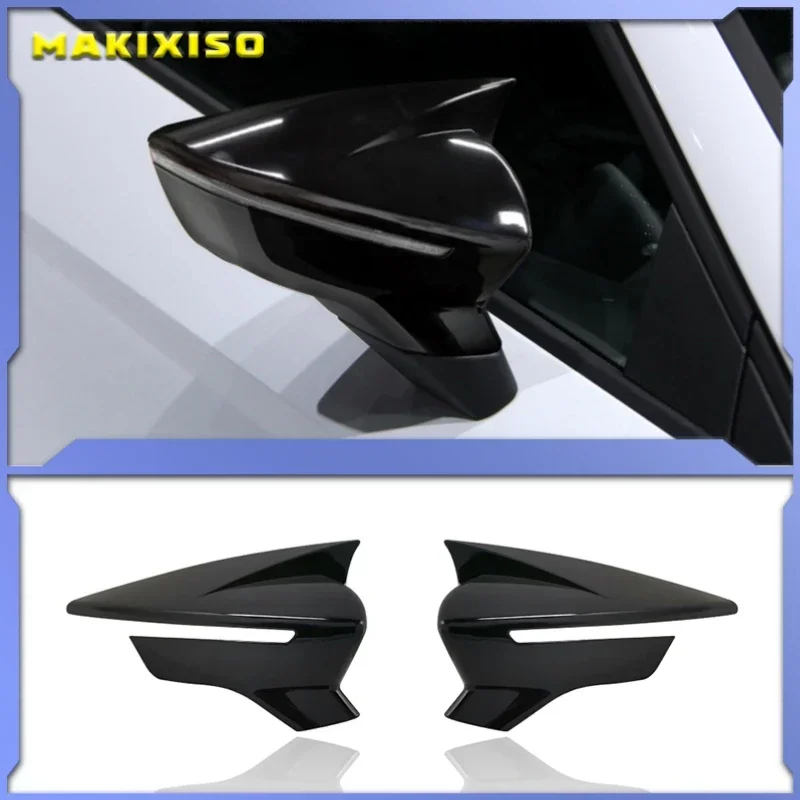 

SEAT LEON 5F/MK3 2 PCS PIANO BLACK COLOR MIRROR COVER 2012-2021 MODEL YEAR BREAK CAR ACCESSORY NEW SEASON DESIGN ÇERÇEVE