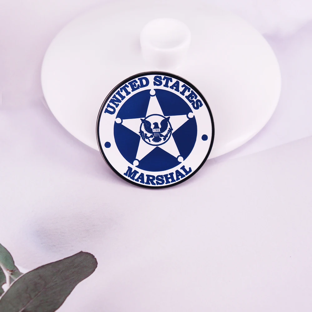 US Marshals Service-USMS Logotipo Esmalte Pin Chapéu Decoração de