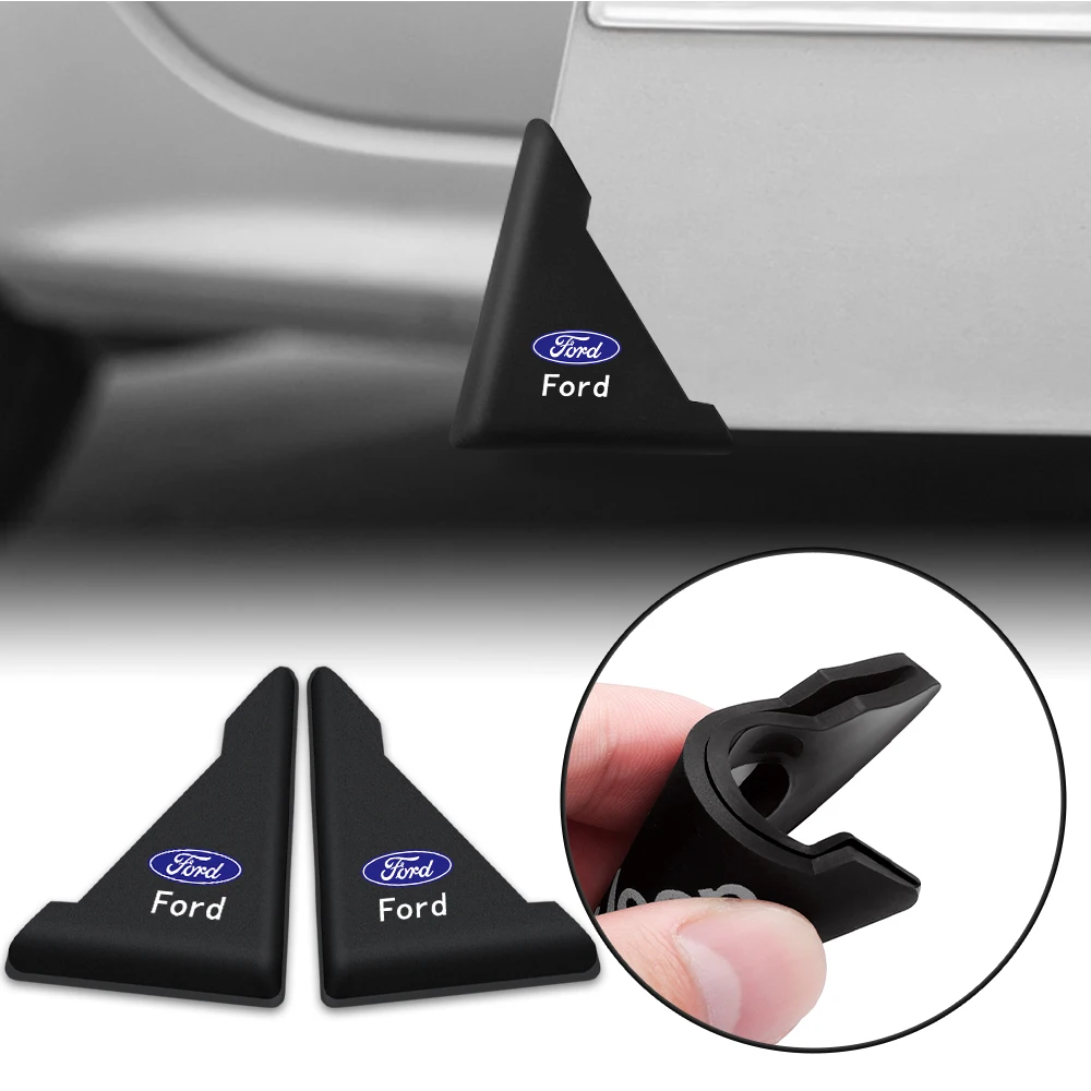 2Pcs/set Car Accessories Car Door Corner Sticker Rubber Anti-Collision Protector Cover For Ford Focus 2 3 MK2 MK3 MK5 Fiesta MK7