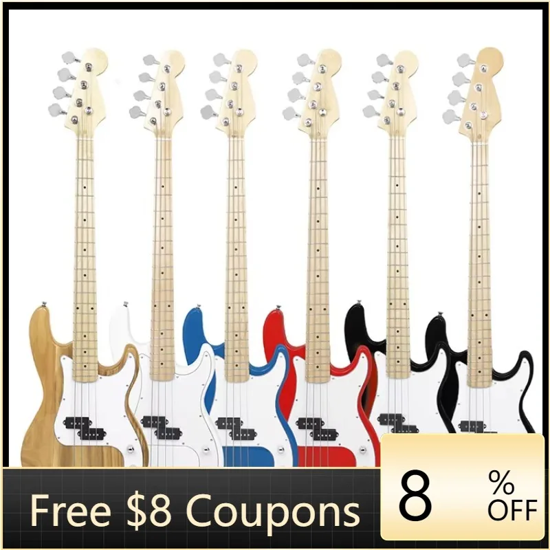 

STLF OEM classic children's style electric guitar and electric bass guitar with maple neck and Iris Light Process 4string bass g