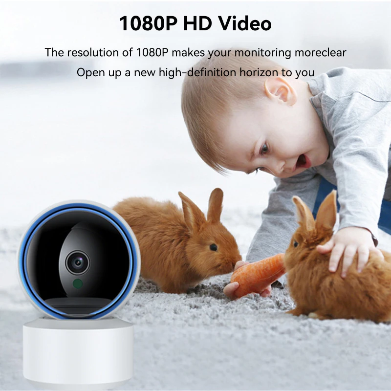 Tuya 2MP Wifi IP Camera Night Vision Baby Monitor 360° PTZ Motion Detect 2 Way Audio Supports TCP/IP/ONVIF Private Protocol