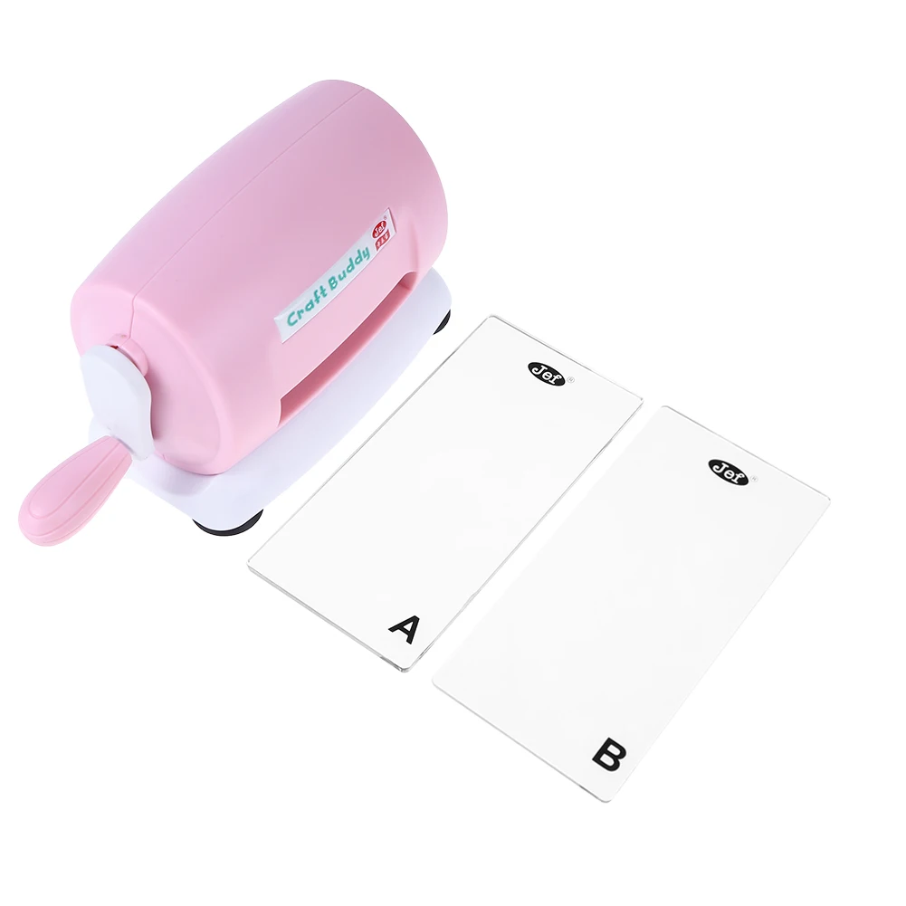 

Plastic Dies Cutting Embossing Machine Portable Card Craft Embossing Dies Pink Handmade Photo Decor for Card Making Scrapbooking