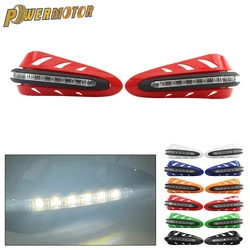 Protezioni per le mani del motociclo copre i polsini indicatori di direzione a Led protezione lampeggiante moto Dirt Bike Enduro Motocross paramano