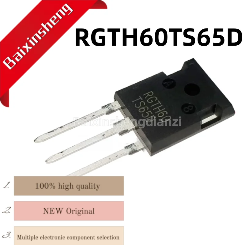 

5 pieces, original genuine, RGTH60TS65D, 60TS65D, 60A650V, TO-247, IGBT high-power transistor
