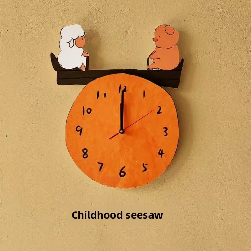 Simple Clocks Merchandise Настенные Часы Living Room Decoration Creative Wall Clock Cartoon Bedroom Living Room  Decoration