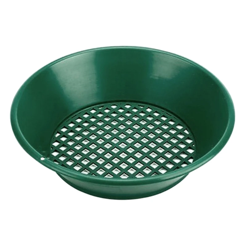 Y1UB 14Inch Gold Pan Sieve Sand Basin Sand Sifting Pan Mesh Classifier Detecting Tool Mesh Secreen for Sand and Beach Metalac