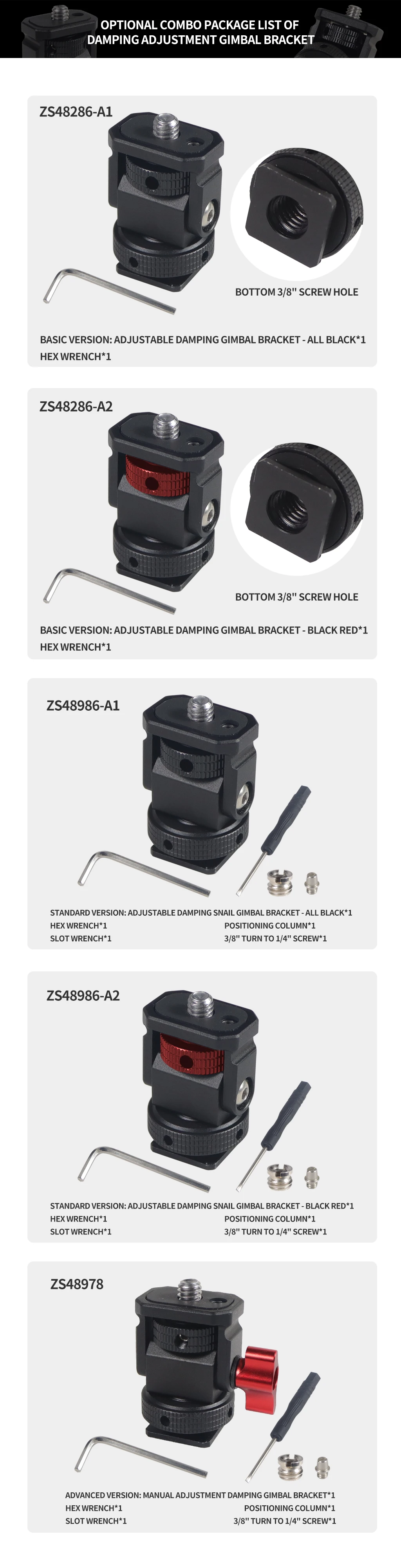 Monitorhalterung, EVF-Montage, drehbar und neigbar, Kaltschuh, 1/4 Zoll Schraube, ARRI-Positionierungsstift, 3/8 Zoll Loch, für Kamerafeld, Mikrofon, Blitzlichthalterung – Detail 14