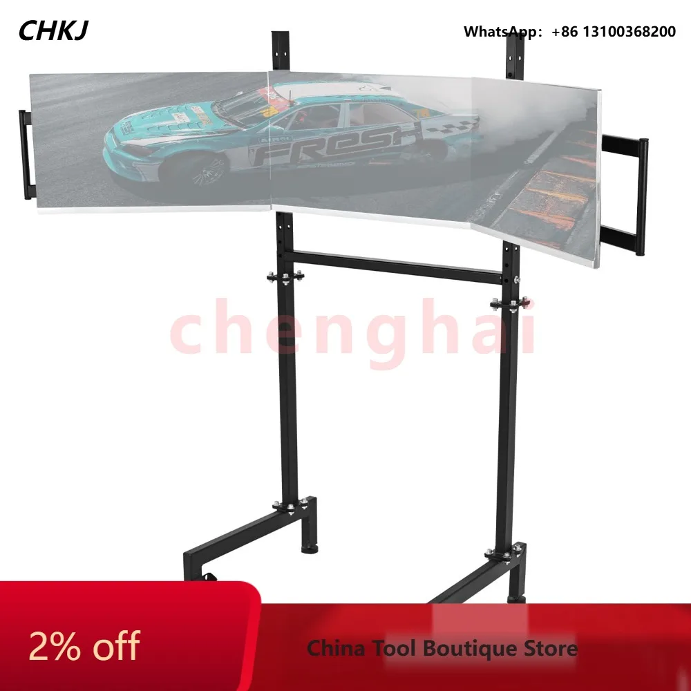 sim racing triple M stand with adjustable height & width for 24-32 inch display 3 screens tv mount compatible with