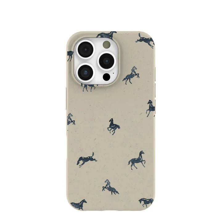 Clmj London Fog MINI HORSES Capa de telefone para iPhone 16 15 14 13 12 11 X XS XR XSMAX 7 8 Pro Max Plus Capa traseira de camada dupla