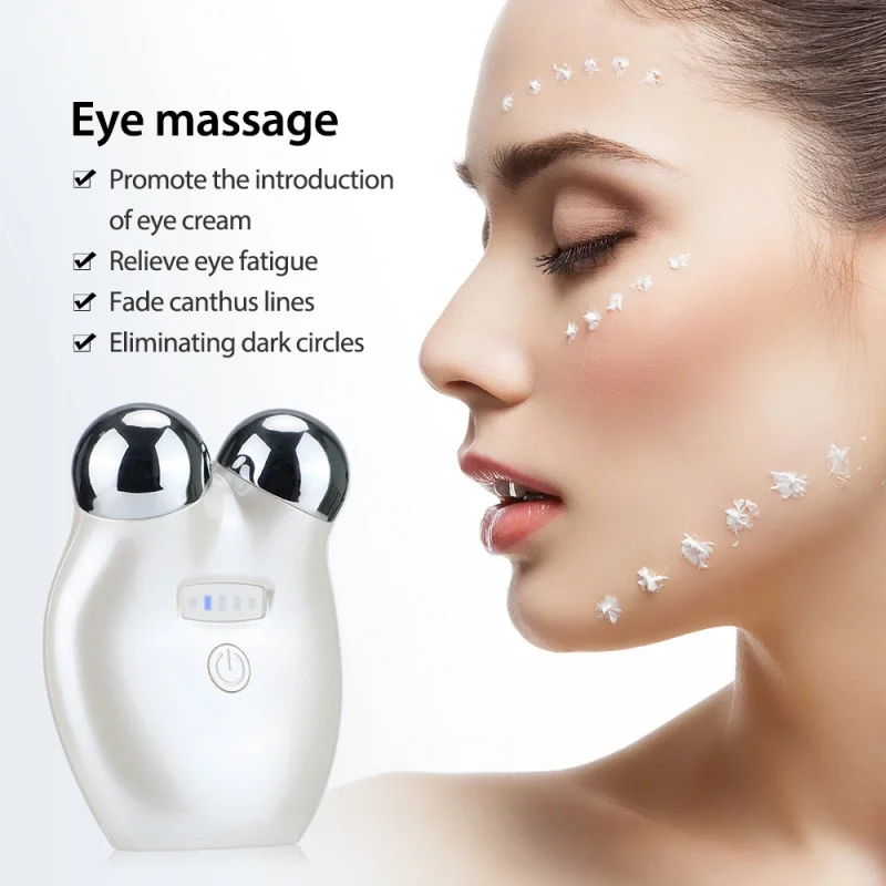 Appareil de soin de la peau à micro-courant, rouleau 3D, lifting et resserrement de la peau, massage pour les yeux et le visage, beauté EMS