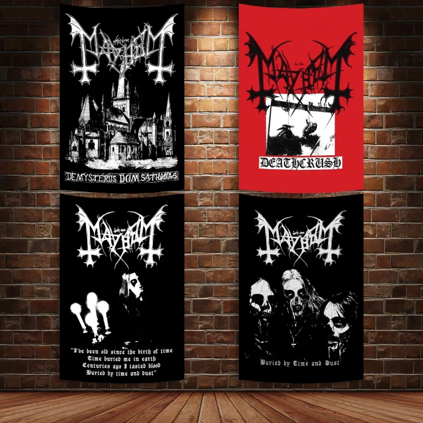 Mayhem Distresseds Norwegian Singer Background Tapestry Poster Home Bedroom Sofa Blanket