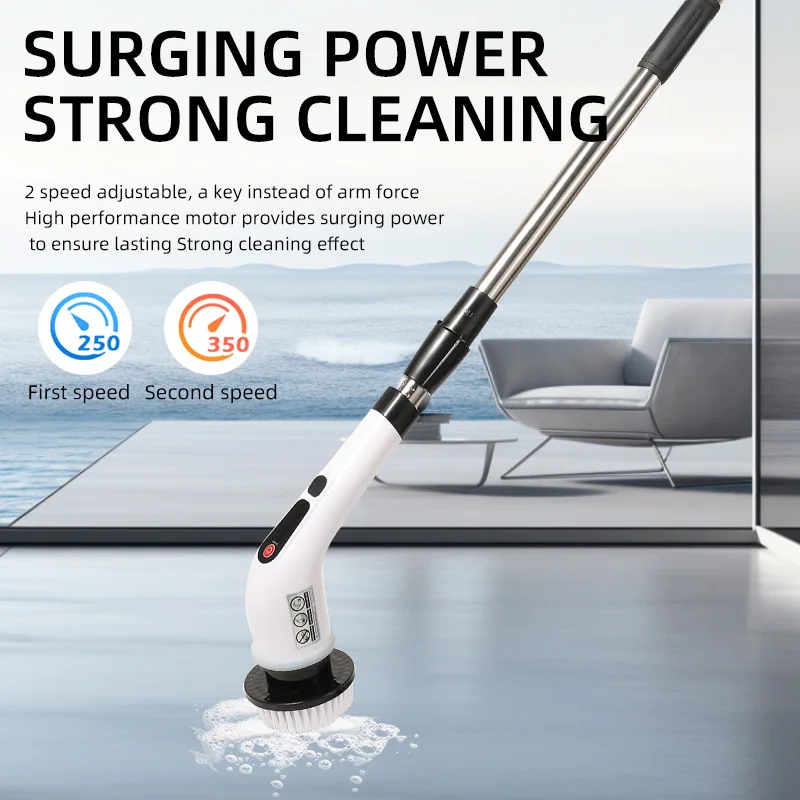 휴대용 전동 스핀 스크러버 주방 자동 브러쉬 충전식 핸드헬드 전동 청소 브러쉬