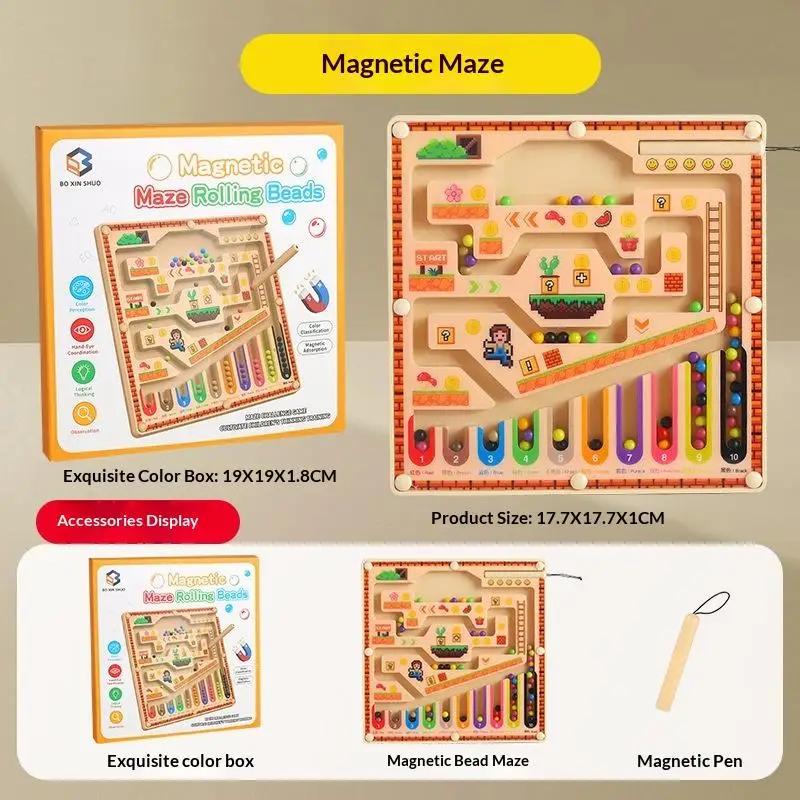 Boule de marche labyrinthe magnétique pour enfant, formation à la Concentration pour bébé, écriture, pensée logique, éducation précoce ancienne, jouet Puzzle, cadeau de noël