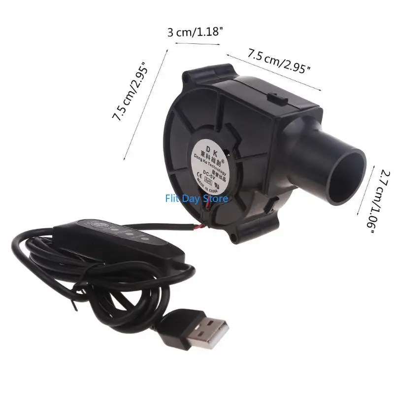 F92C USB quạt quạt thổi khí cao không khí lưu lượng dầu động cơ cắm trại máy thổi khí 5V2A