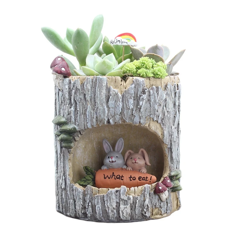 for Creative Resin Plant Flowerpot for Home Garden Decoration Gift for Office Home Bar Balcony Garden Anti-corrosion Dropship