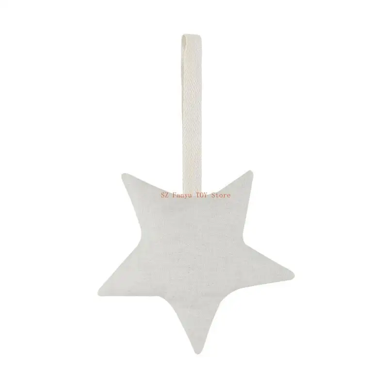 96GC الطفل هوة كليب سلسلة قلادة لينة القطن على شكل نجمة مهديء حامل ديكور الدمية الحلمة معلقة حلية