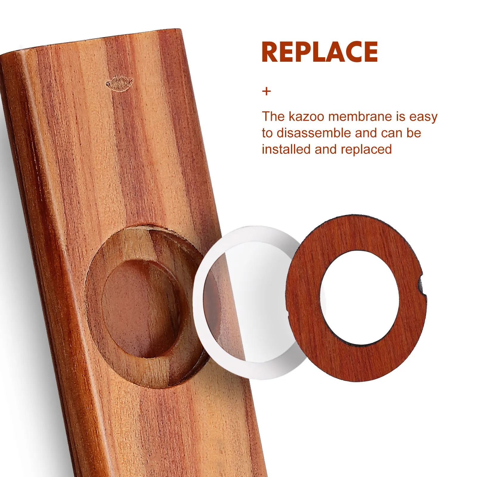 1 Set Ahşap Kazoo Müzik Aleti, - Musical Instruments Easy incelemesi ve fiyatı