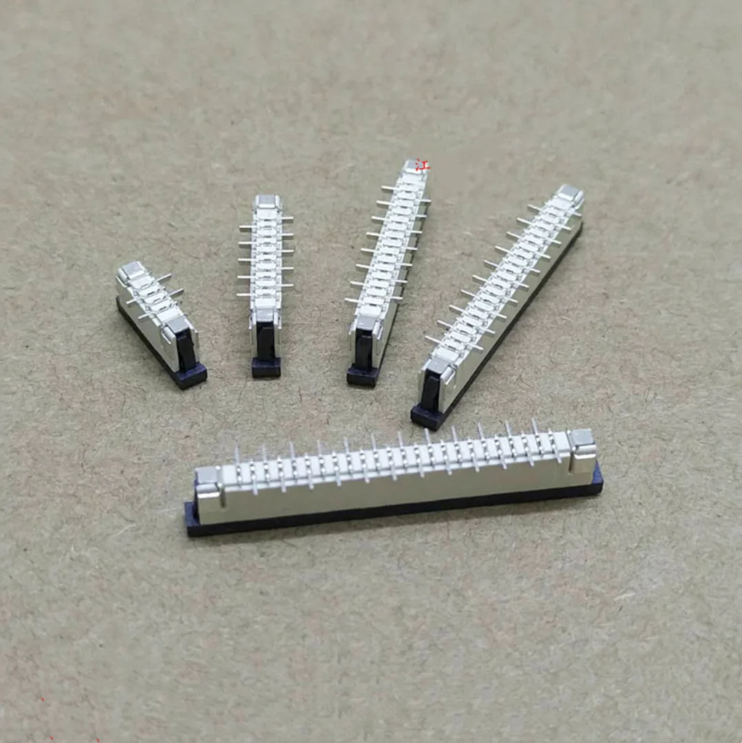 10PCS Vertical FFC FPC Connector 1.0mm Pitch 4-30Pin Ribbon Flat Cable Socket for Electronics