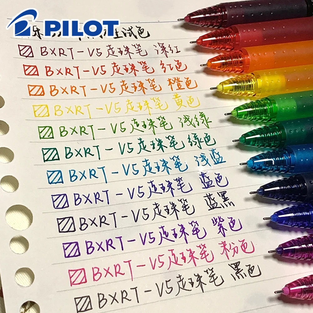 

3 шт., японские цветные гелевые ручки PILOT BXRT-V5, офисные фирменные многоцветные гладкие ручки для письма, 0,5 мм, школьные канцелярские принадлежности