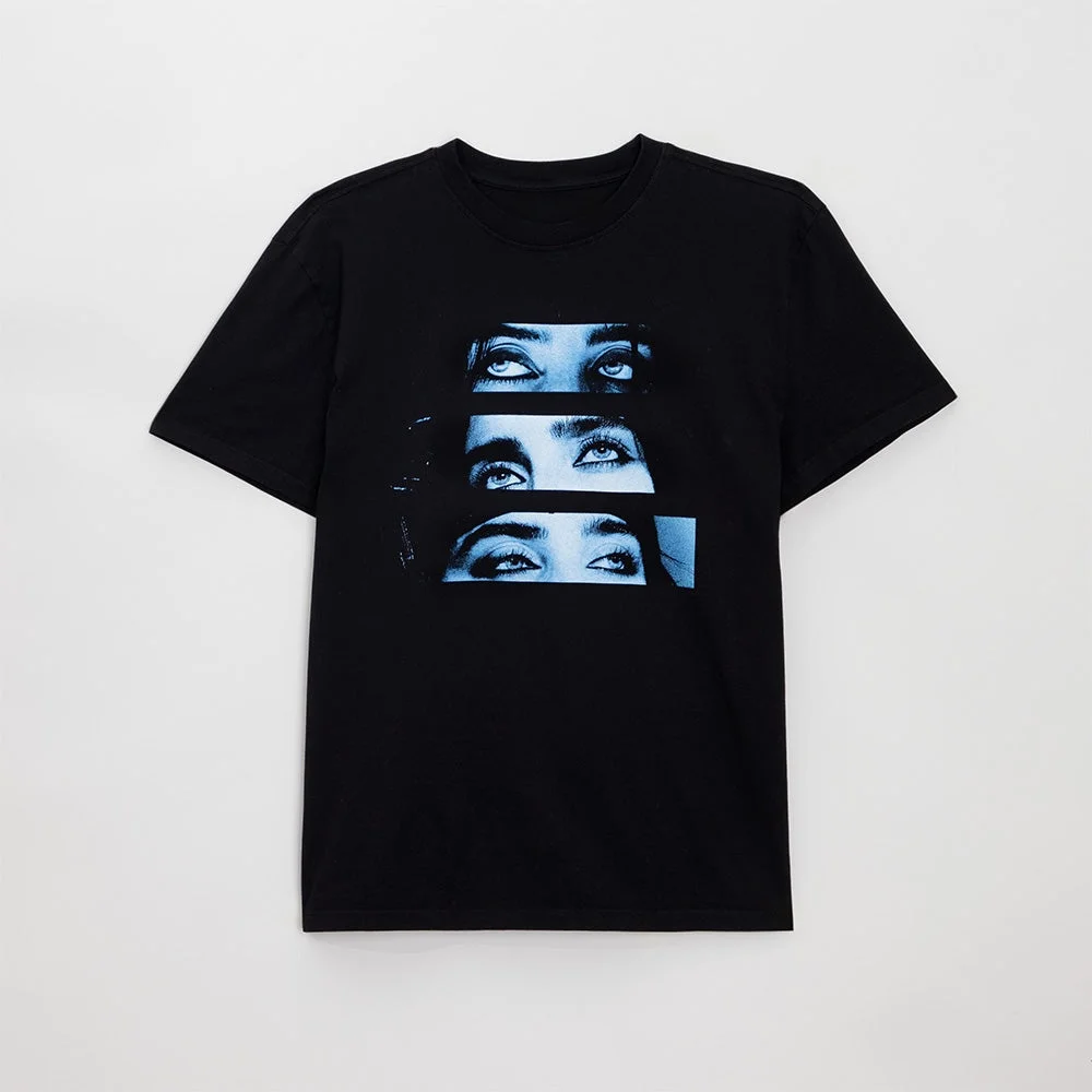 Camiseta Billie Ellish Eyes Live in 3D para hombre y mujer, ropa de algodón de verano, camiseta informal de moda con cuello redondo y manga corta, ropa de calle