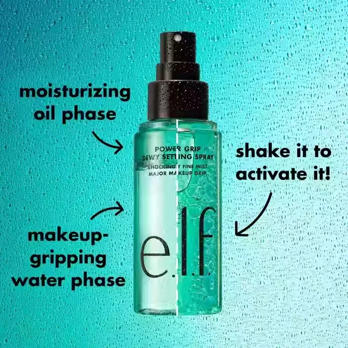 ELF – Spray de maquillage longue durée, maintien de maquillage, hydratant et contrôle de l'huile, chute rapide, formation de Film et prévention de l'adhérence du maquillage