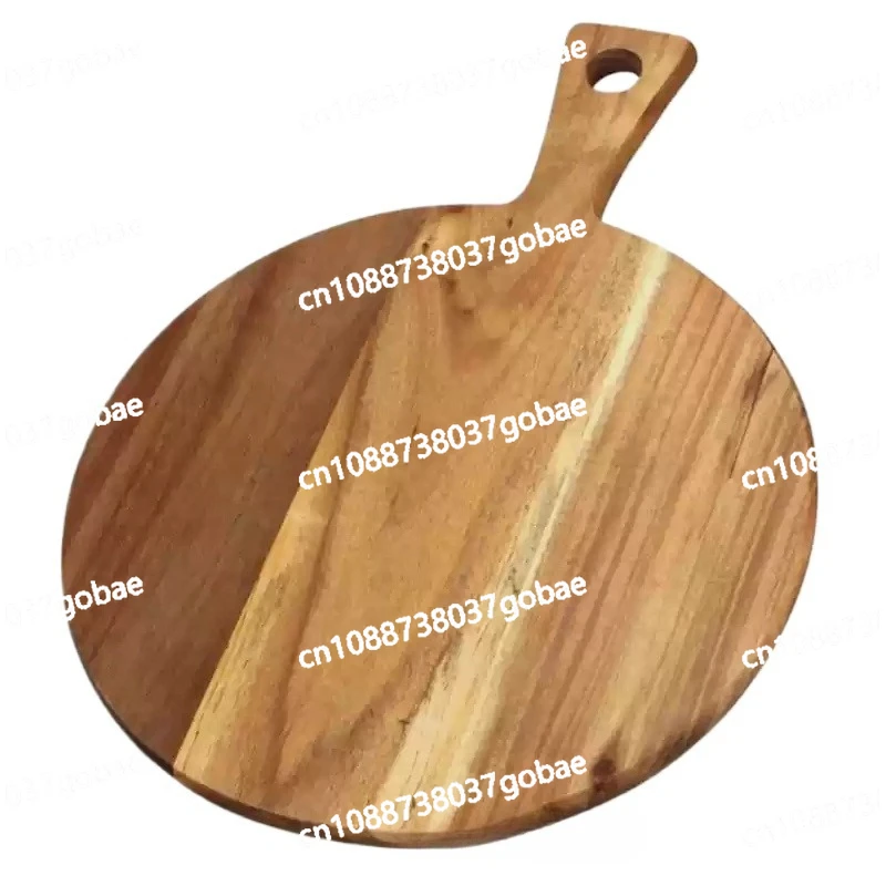Round Pizza Pan with Handle Household Kitchen Multi-functional Cutting Board Restaurant Steak Snack Tray
