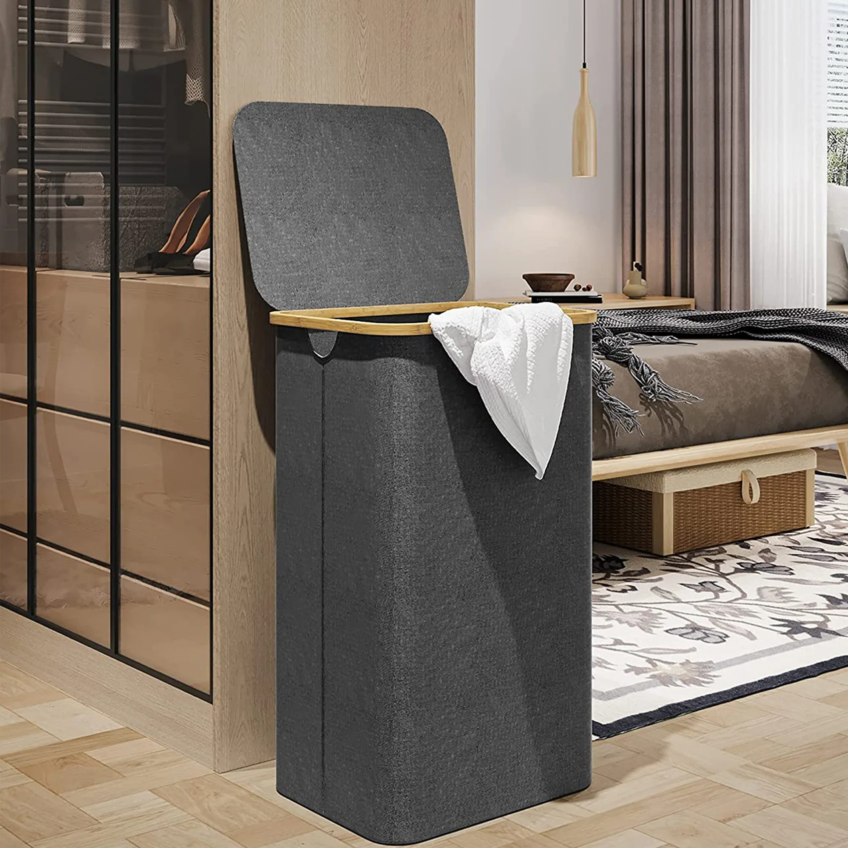 

Japanese Style Laundry Basket Bathroom Dirty Clothes Bucket Foldable Dirty Clothing Storage Basket Toy Snack Storage Fabric