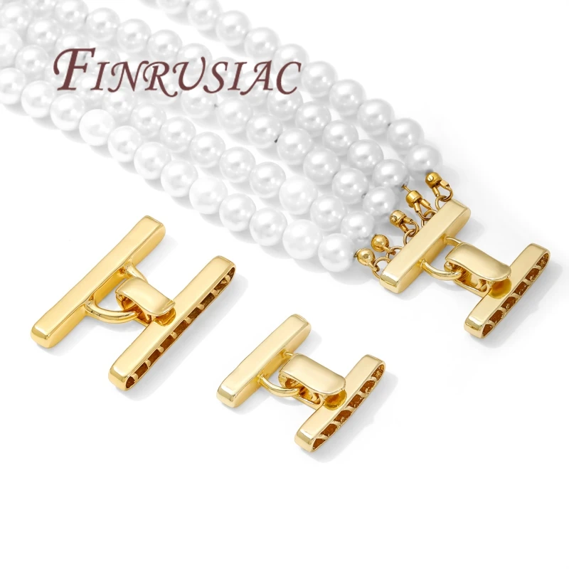 3 Stile 18 Karat vergoldete mehrreihige Perlenverschlüsse für die Herstellung von Halsketten, Armbänder-Verschlussverbinder für Schmuck-DIY-Zubehör – Detail 19