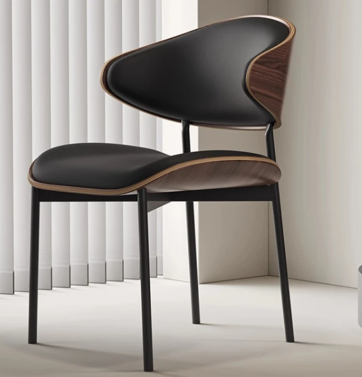 Chaises de table à manger modernes et simples pour la maison, modèles design en bois massif, tabourets de réception d'hôtel et de négociation