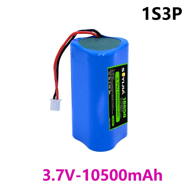3.7V 1S3P 10500mAh Battery Pack Rechargeable Li-ion for LED Strip Router Camera Speaker Electronic Gadgets DIY Power Supply