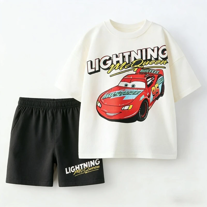 

2025 Summer Disney Clothing Set For Kids Children Clothes Set Sport Clothing For Short Sleeved Tshirt Suiit Kid Boy Outfit Wear