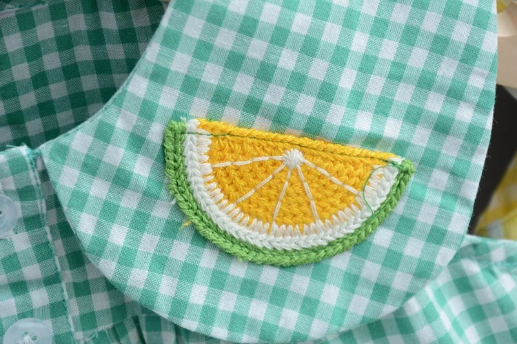Sommer Kleidung Sets Baby Mädchen Nette Obst Baumwolle Mädchen Plaid Süße Prinzessin 2 stücke Anzug kinder Kleidung Kinder Vestidos – Detail 12