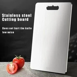Stainless Steel Chopping Board Panel Kitchen Household Thickened Double Sided Cutting Board Home Block Kneading Dough Board