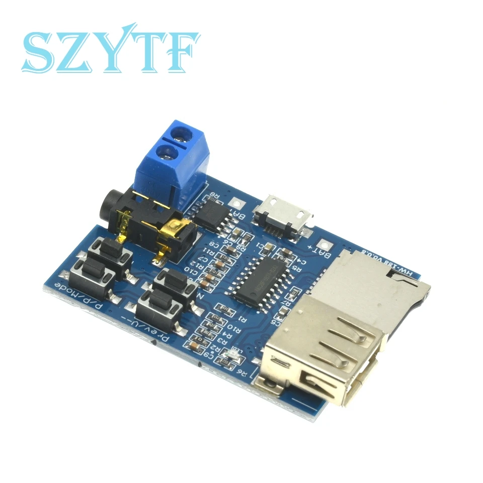 Voice So Bluetooth-compatible Audio Power Amplifier Module Plugins U Disk MP3 Decoding Player Voice Amplifier Module Module image 2