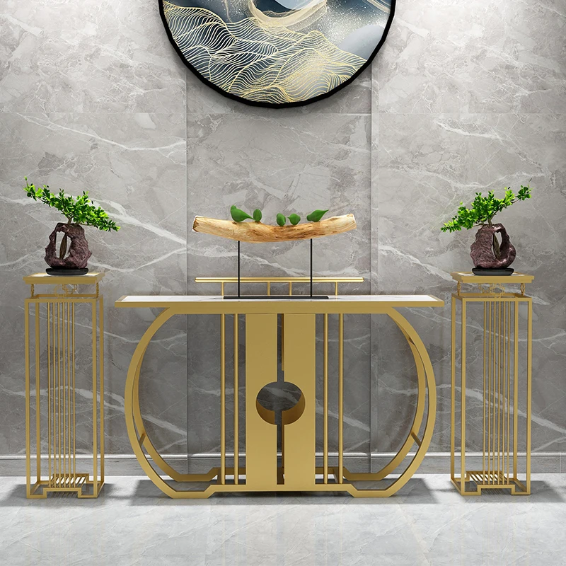 Entryway Corner Living Room Table Modern Nordic Metal Gold Table Design Office Tavolino Soggiorno Moderno Hallway Furniture