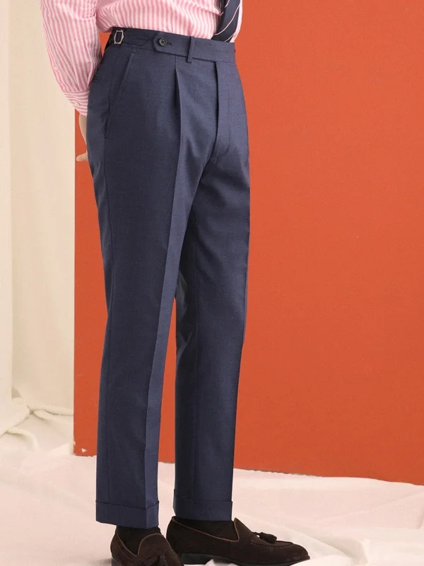 

Cultum 78 Wool Lightweight Breathable Men's Business Casual Trousers Slim Fit Gentleman Suit Pants Straight Leg Spring Wear