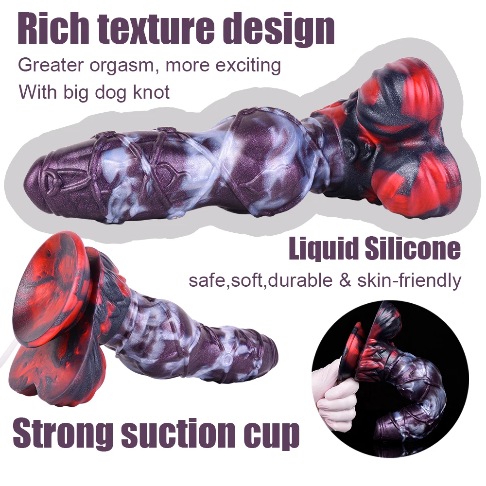 NNSX Dog Knot Dildo Penis Silicone Textured Anal Plug Adult Toy Fake Dick Female Masturbator Flirting Sex Toys For Women Men