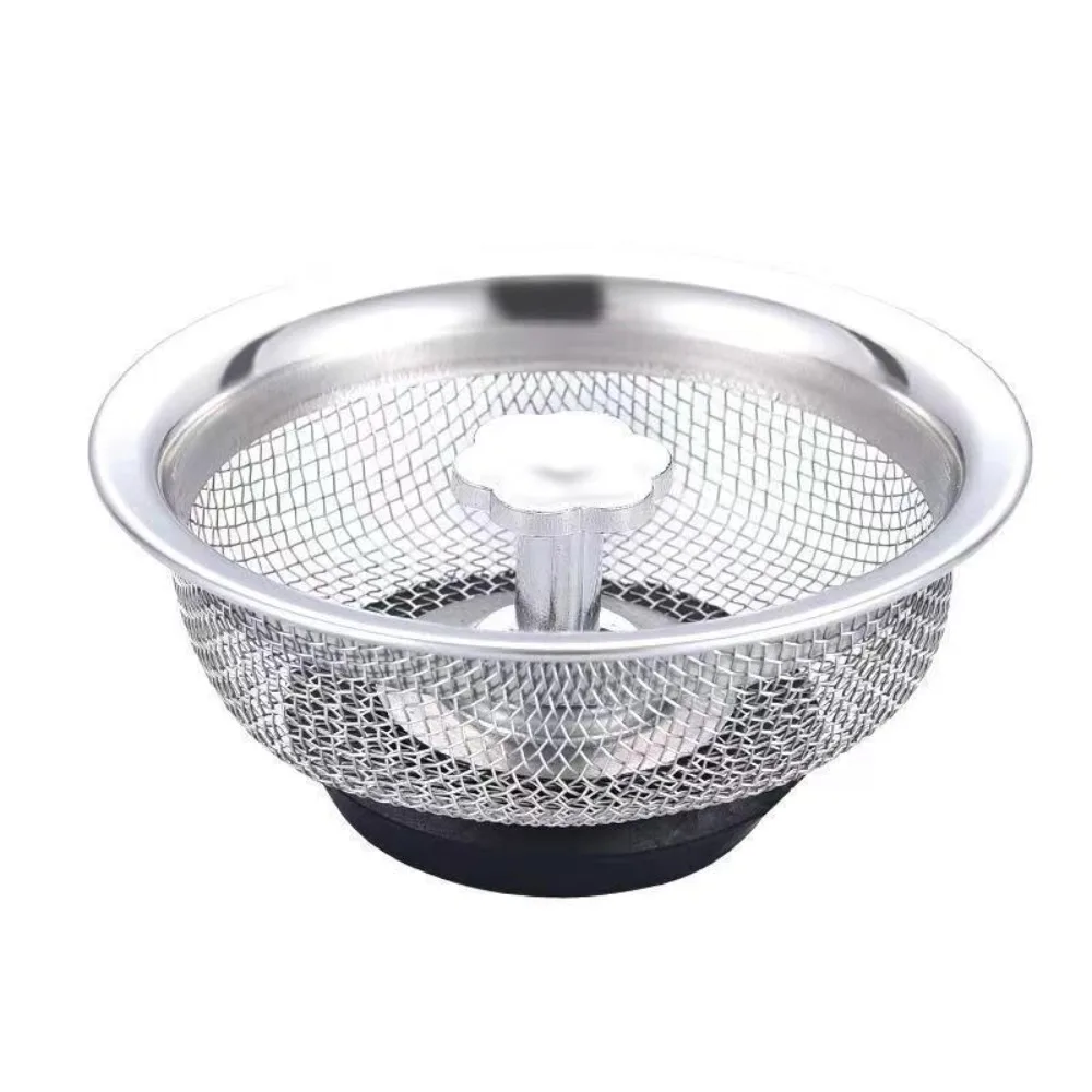 Stainless Steel Kitchen Sink Strainer Universal Waste Drainer Sink Filter Screen Water Sink Plug Odor Proof Cover