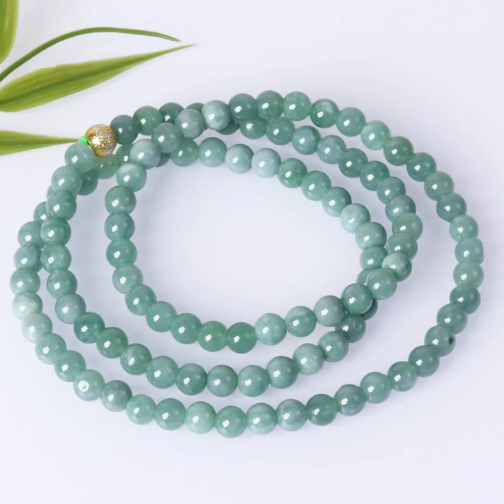 

Браслет с тремя кругами, натуральный нефрит, аксессуары ручной работы своими руками, опасный материал около 6,5 мм для женщин, 2025 г.