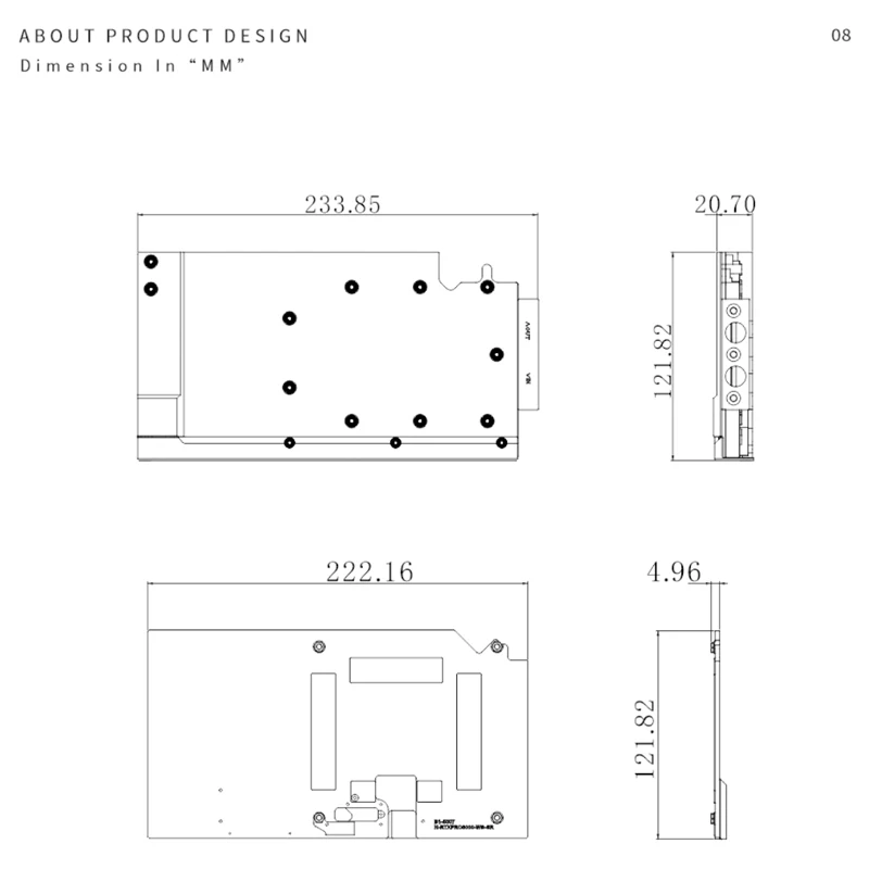 

Блок графического процессора Bykski для NVIDIA RTX Pro 6000 Blackwell Workstation Edition, цельнометаллический охладитель для видеокарты с задней панелью
