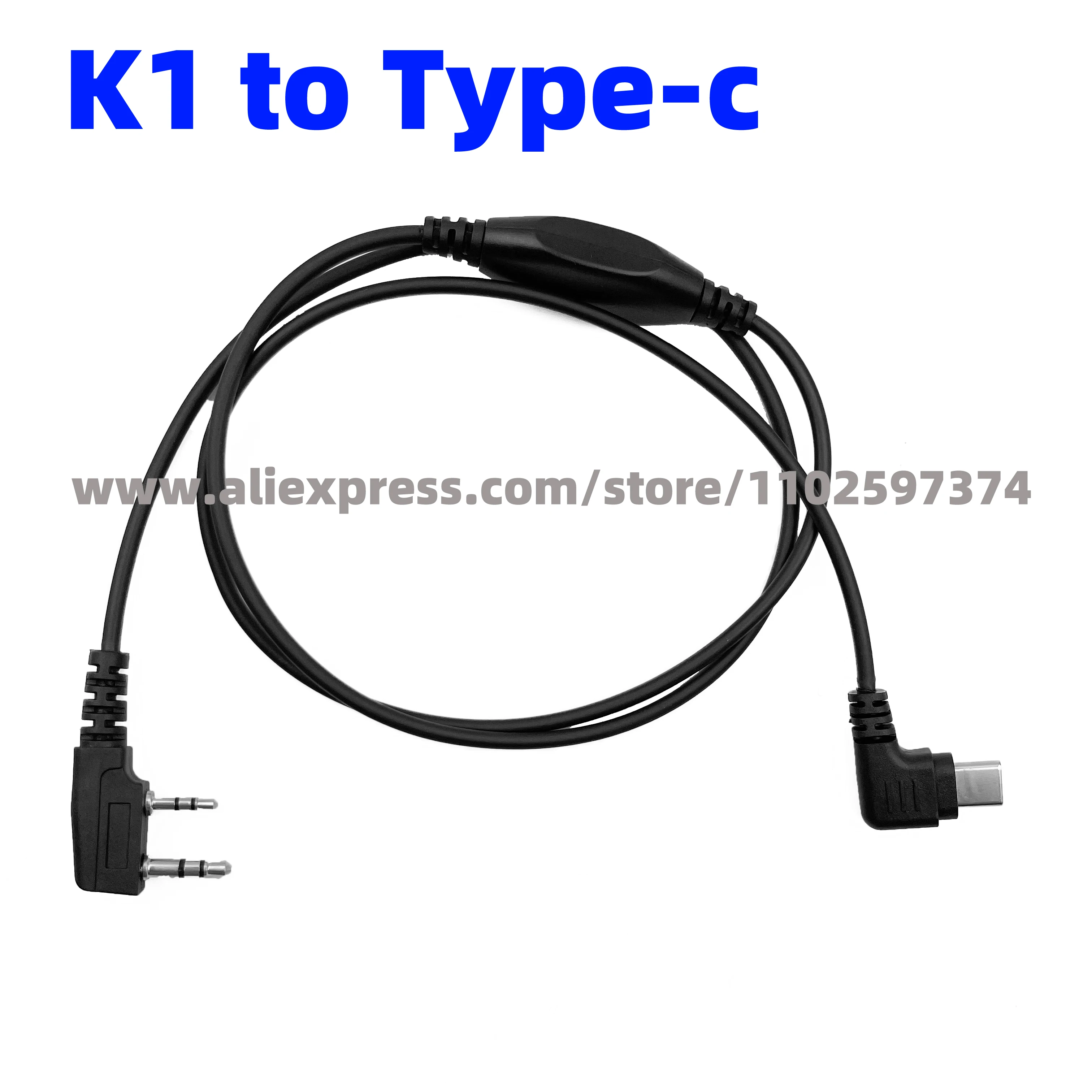 APRS-k1 Cable Audio Interface Cable for BaoFeng UV5R UV-82 5RA  5RB WOUXUN  TYT  APRSDroid, Compatible - Android Type-C to K1