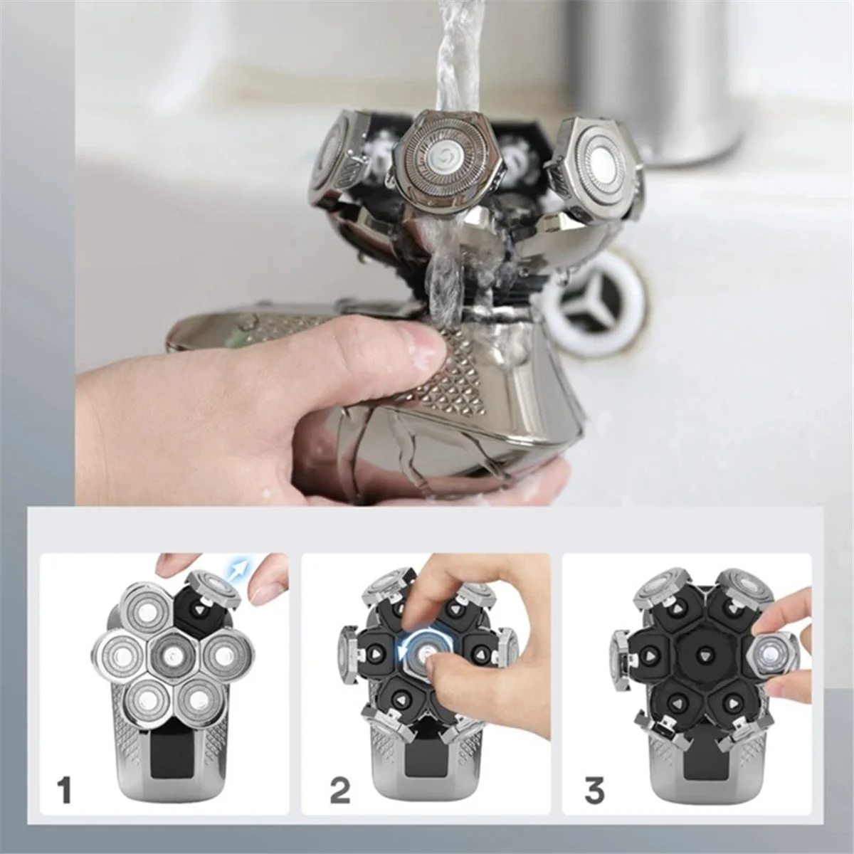 A76Z Electric Shaver Replacement Blade for Bald Men Heads Hair Trimmer Blade,Seven Cutter