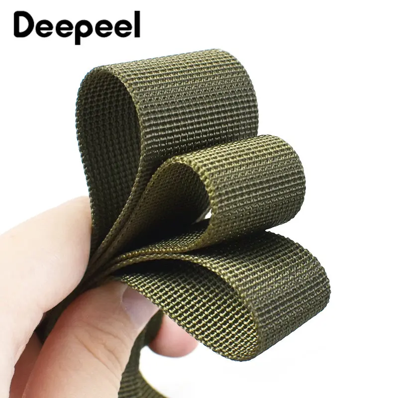 5Meters ArmyGreen Nylon Webbing Tape 20-50mm Ribbon Band Bag Backpack Strap Safety Belt Decorative Material Sewing Accessories