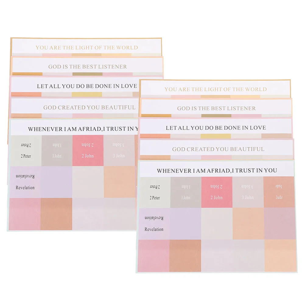 

10 Sheets Bible Index Tabs Premium Quality Adhesive Labels for Fast Bible Navigation Suitable for All Ages Book Study