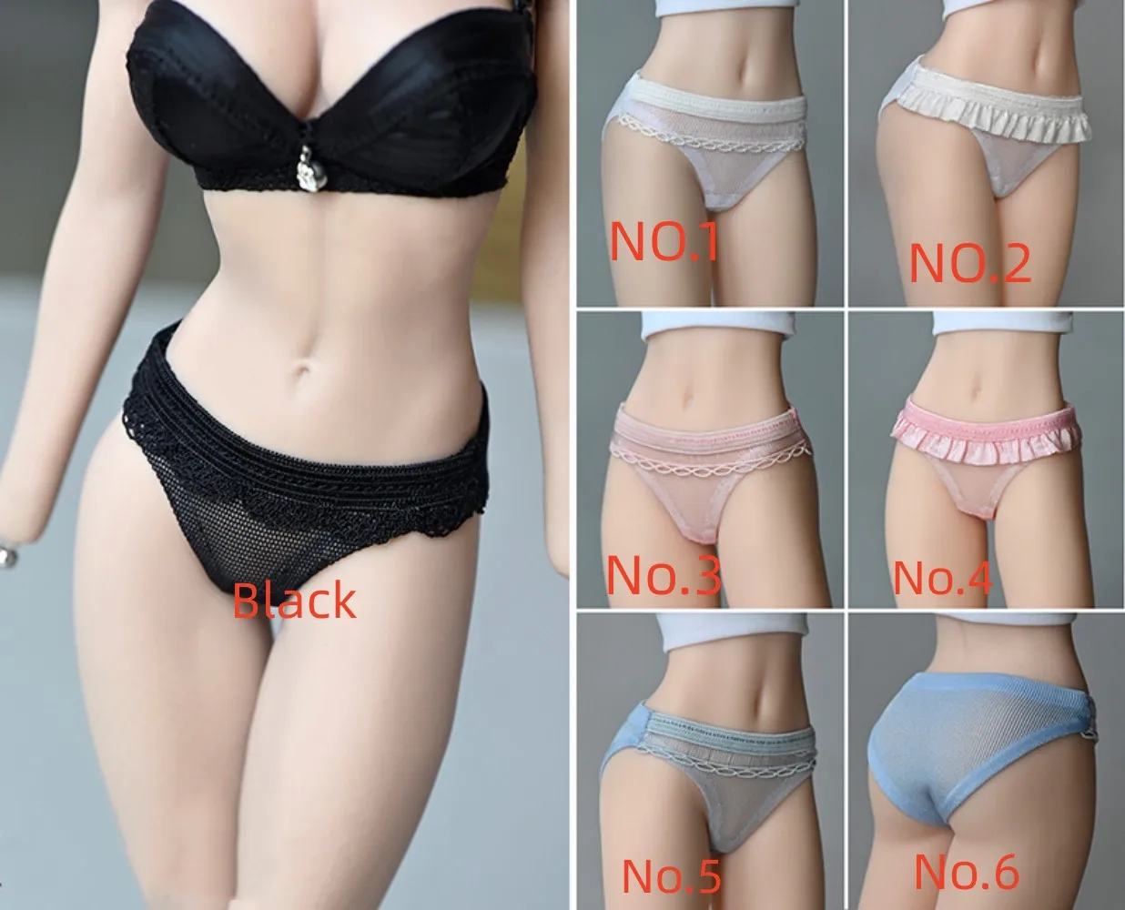 

Lace Panties Briefs 1/6 Scale Female Sexy Mesh Underwear Clothes Model Doll Toys Accessories Fit 12'' Action Figure Toy