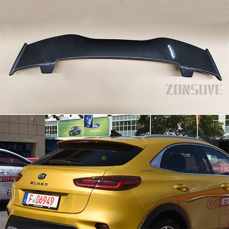 For KIA XCeed 2019--2023 Year Spoiler ABS Plastic Hatchback Roof Rear Wing Body Kit Accessories