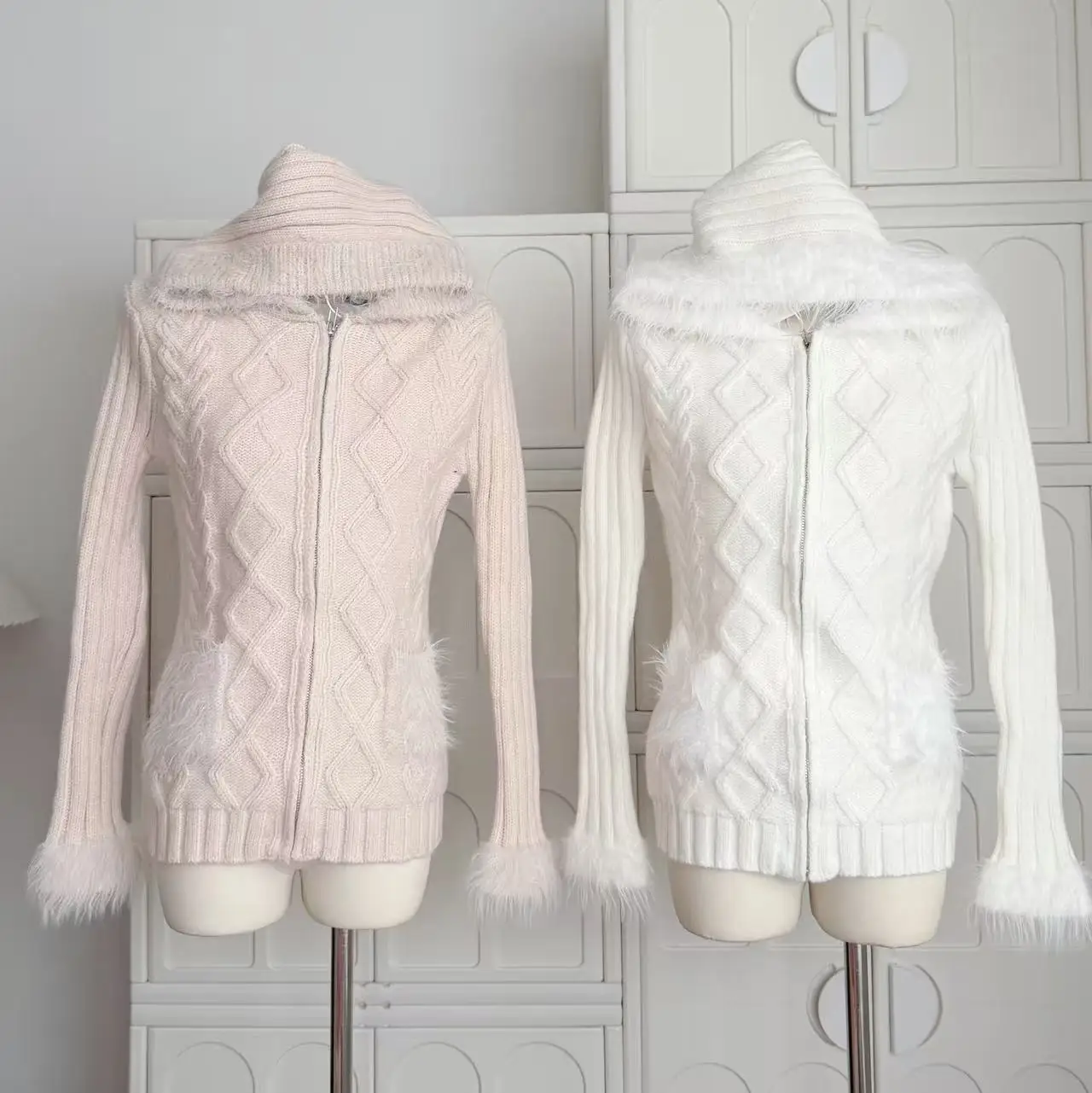 

Вязаный свитер с капюшоном в стиле ретро, женская утягивающая теплая верхняя одежда, топ, осень-зима, Новое поступление, кардиган на молнии C226