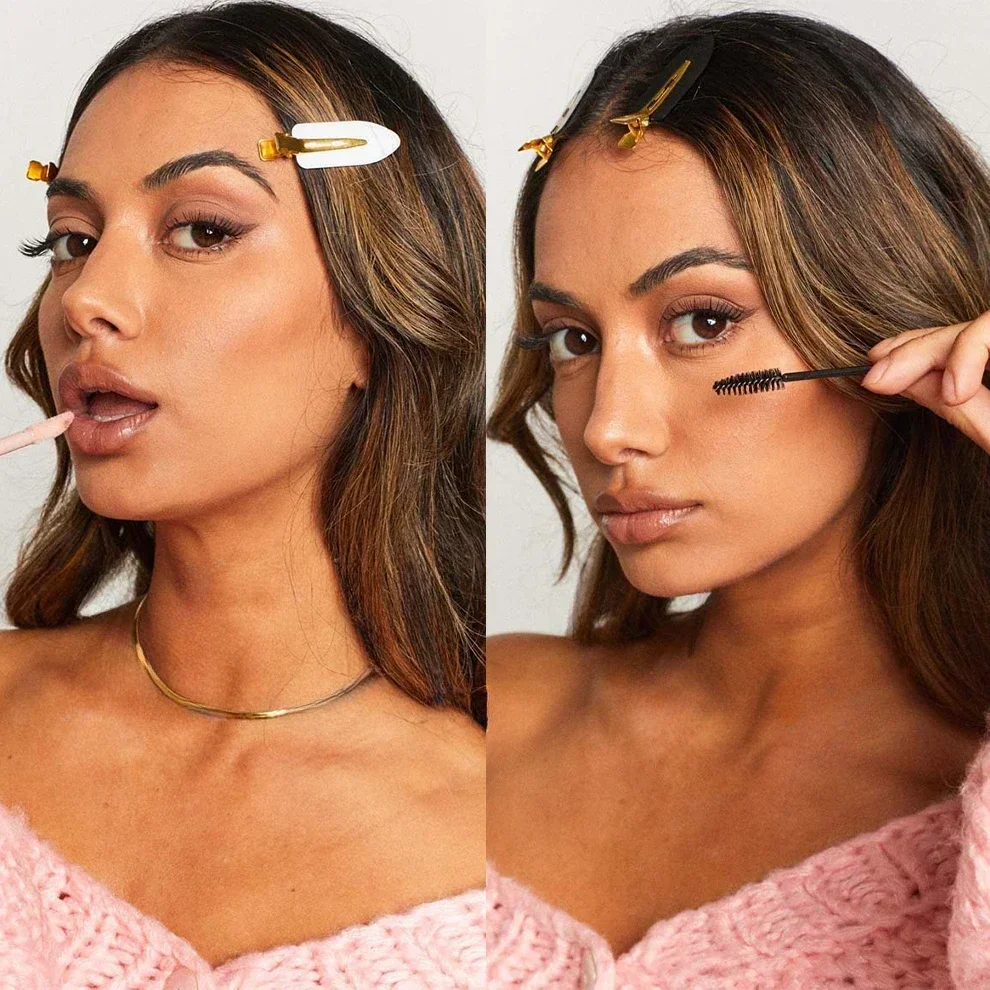 10 pçs/set sem curvatura grampos de cabelo sem costura franja lateral barrette colorido maquiagem lavagem rosto acessórios feminino meninas estilo grampos de cabelo