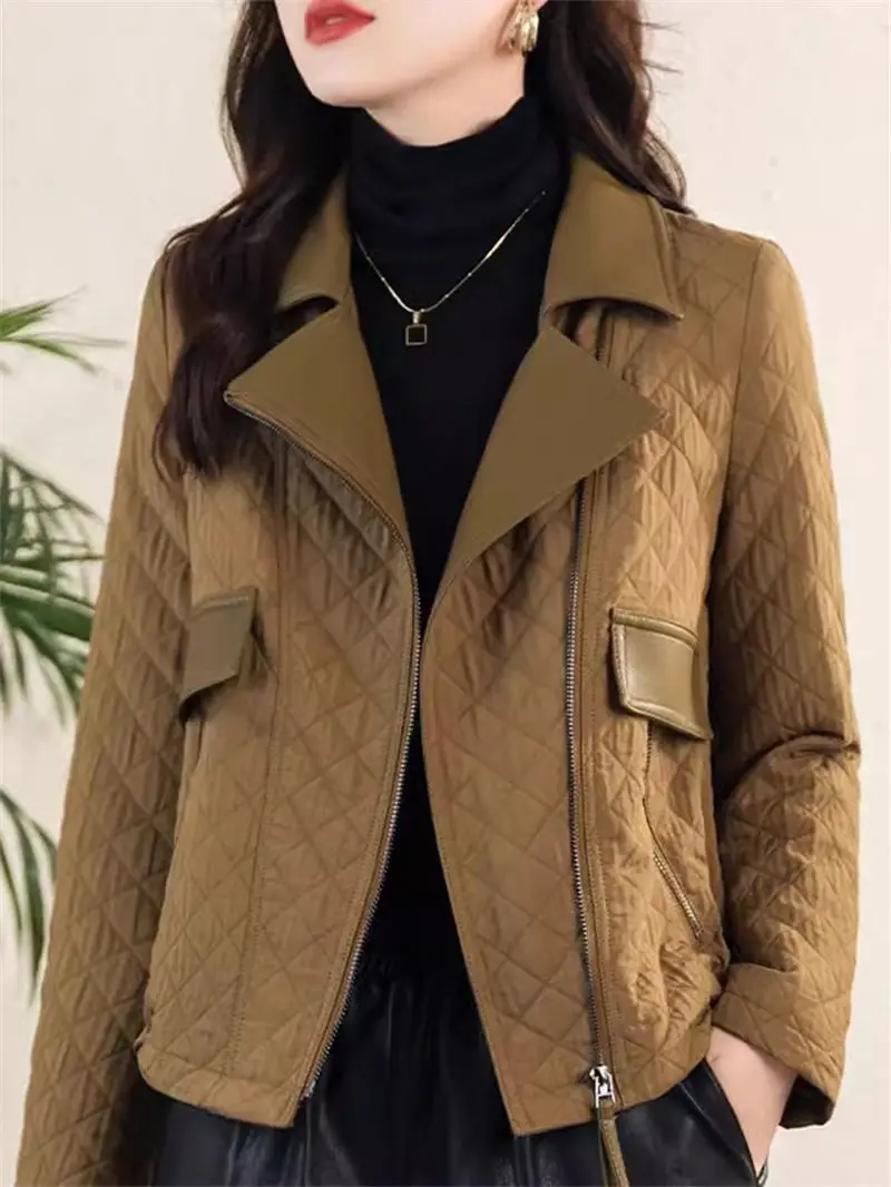 

Short Jacket For Women's Autumn Winter 2024 New Push And Thick Temperament Light And Thin Cotton Coat Blazer Outerwear K180